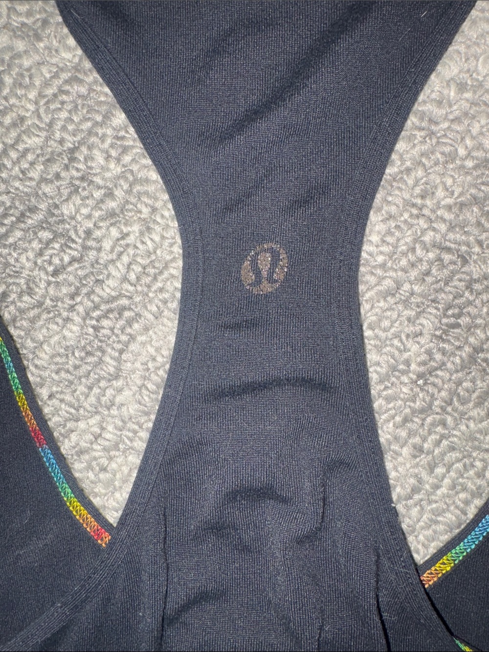 Lululemon Black/Multicoloured Reversible Racerback Tank - Picture 6 of 7
